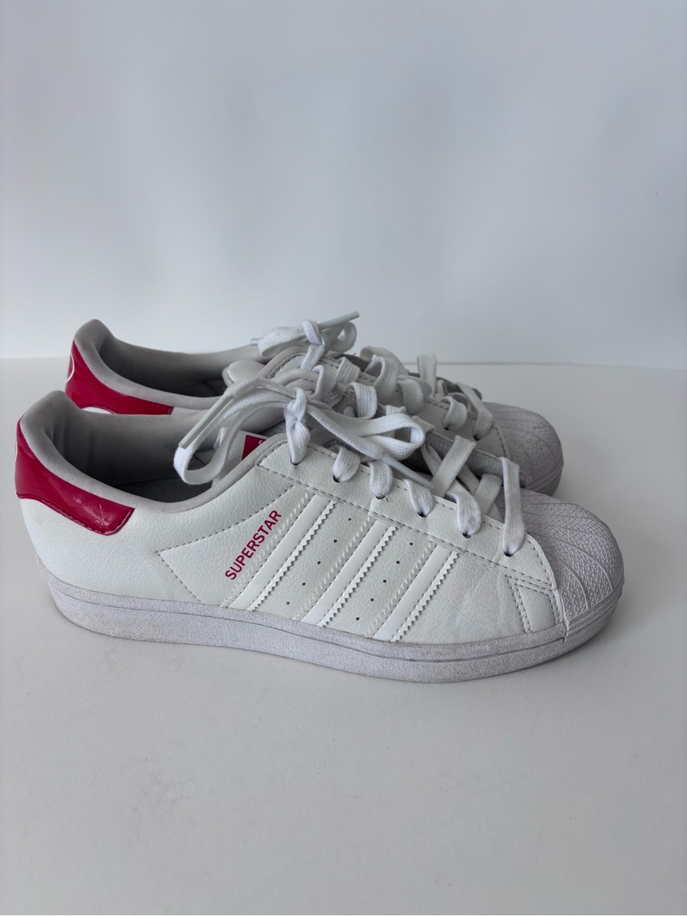 adidas Originals Superstar J 'Heart' White/Scarlet Red Shoes FW0817 Youth Size 5 - Picture 12 of 15